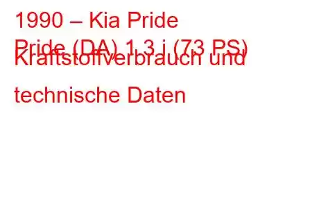 1990 – Kia Pride
Pride (DA) 1.3 i (73 PS) Kraftstoffverbrauch und technische Daten