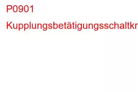 P0901 Kupplungsbetätigungsschaltkreisbereich/-leistungs-Fehlercode