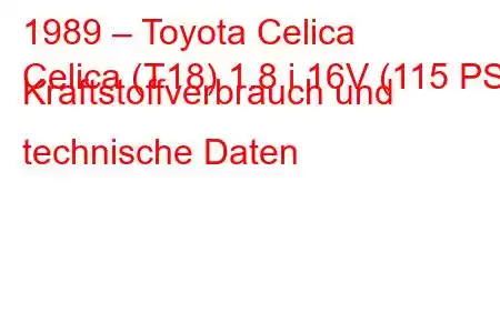 1989 – Toyota Celica
Celica (T18) 1.8 i 16V (115 PS) Kraftstoffverbrauch und technische Daten