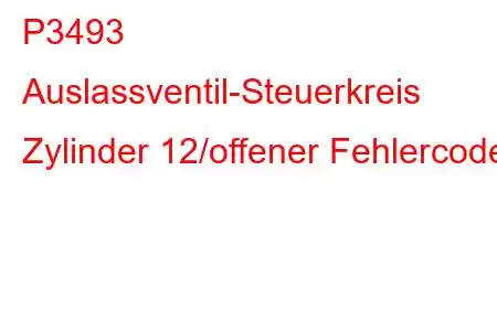 P3493 Auslassventil-Steuerkreis Zylinder 12/offener Fehlercode