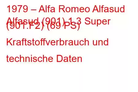 1979 – Alfa Romeo Alfasud
Alfasud (901) 1.3 Super (901.F2) (69 PS) Kraftstoffverbrauch und technische Daten