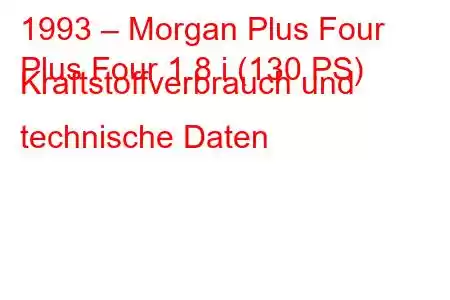 1993 – Morgan Plus Four
Plus Four 1.8 i (130 PS) Kraftstoffverbrauch und technische Daten