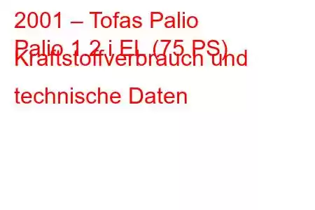 2001 – Tofas Palio
Palio 1.2 i EL (75 PS) Kraftstoffverbrauch und technische Daten