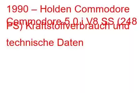 1990 – Holden Commodore
Commodore 5.0 i V8 SS (248 PS) Kraftstoffverbrauch und technische Daten