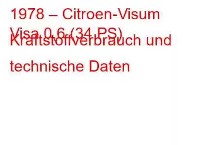 1978 – Citroen-Visum
Visa 0,6 (34 PS) Kraftstoffverbrauch und technische Daten